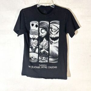 Disney The Nightmare Before Christmas Black Short Sleeve Tee T Shirt